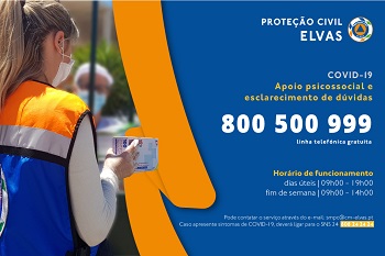 Proteção civil tem número de apoio à população