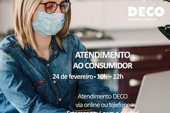Atendimento da DECO é dia 24, online ou pelo telefone