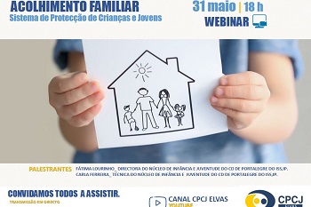 CPCJ de Elvas organiza webinar sobre acolhimento familiar