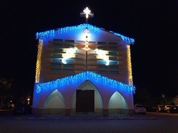 Igreja da Boa-Fé esteve iluminada no fim-de-semana